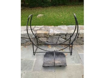 Iron Fireplace Log Holder And Log Carrier