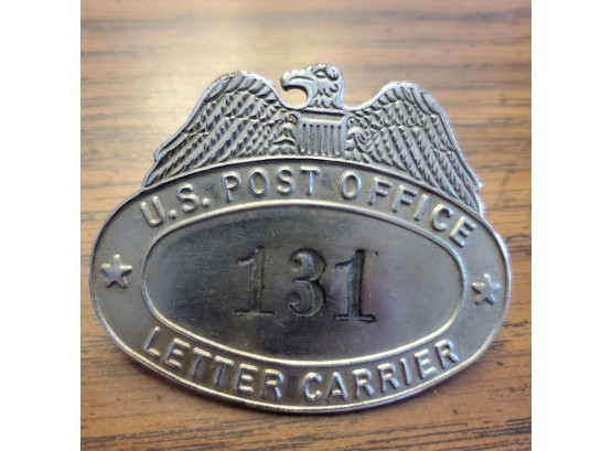 Vintage U. S. Post Office Letter Carrier Metal Badge
