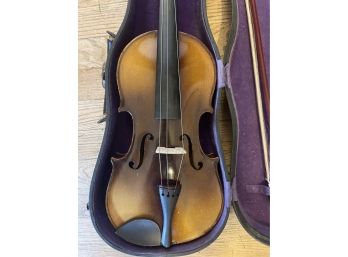 Violin Made In Czechoslovakia With Case And Bow