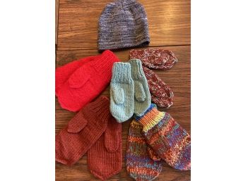 Five Pair Of Mittens And One Hat - Unworn