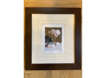 Lovely Matted And Framed Floral Print
