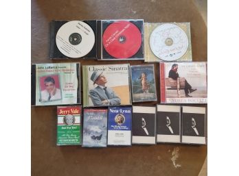 13 Italian CD & Cassette Tape Music With Artists Including- Frank Sinatra, Jerry Vale, Vivaldi