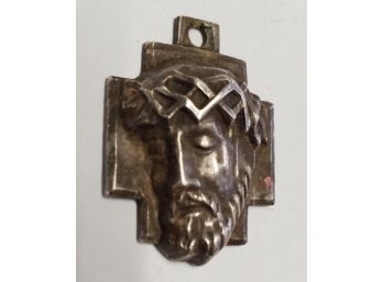 Vintage Sterling Silver Jesus On The Cross Pendant