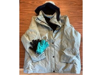 New With Tags Winter Coat Size 2X  And Two Pair Of Knit Gloves. All New, Never Worn.