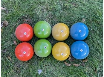 Vintage Set Of Eight Bocci Balls Made In Italy