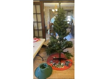 6ft Artificial Christmas Tree, Tree Stand, Stand Cover And More!