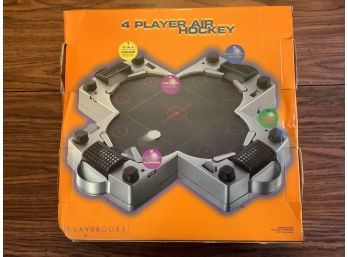 Clay Brooke Brand Table Top 4 Player Air Hockey Game. New In Box !