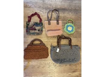 Lot Of Five Lovely Handbags
