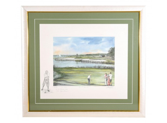Signed Barry Honowitz Numbered Lithograph 'The 17th Hole 1989' MCI Heritage Classic