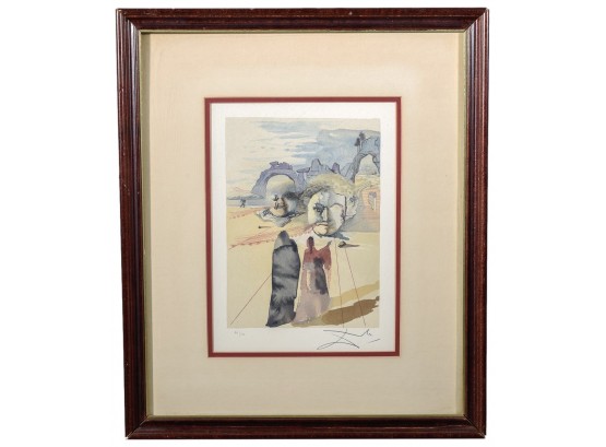 Signed Salvador Dali Greed And Lavishness Limited Edition Framed Lithograph From The Divine Comedy Series