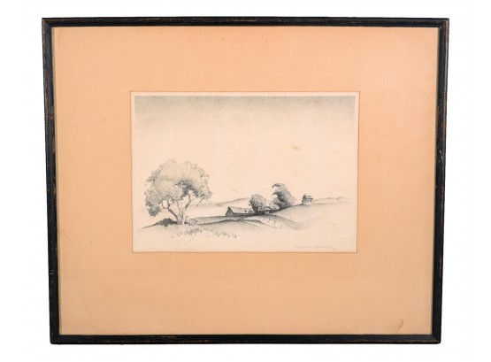 Signed Malcolm Cameron(?) 1940 Drawing Titled 'Olweu Lain'