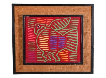 Double Framed Panama Mola Embroidery Art