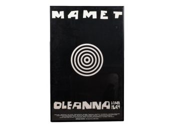 Mamet Oleanna A Power Play Orpheum Theatre Framed Poster