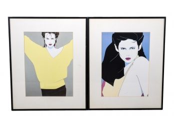 Pair Of Framed Contemporary Portrait Prints