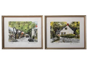 Pair Of Signed William Mck. Spierer Prints 'Sunshine And Shadows' And 'Main Street'