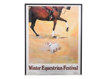 Signed Michael Paraskevas Art Poster 'Winter Equestrian Festival'