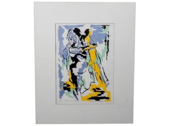 Signed Harriet Kline (American, 1916 - 2010) Limited Edition Abstract Titled 'Mother And Child'