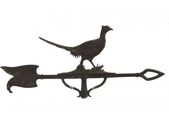 Cast Iron Top Section Of Weathervane With Pheasant
