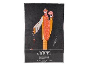 Signed Erte Framed Poster 'Les Arts Deco D' Erte'