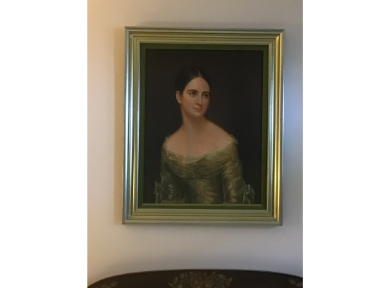 'miss Pierce' Portrait Of A Women In Green Dress