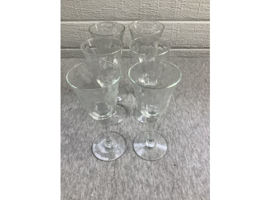 Cordial Glasses Lot Of 6