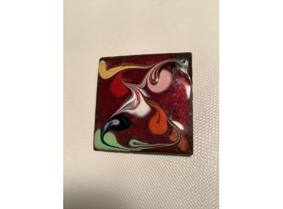 Square Painted Pin