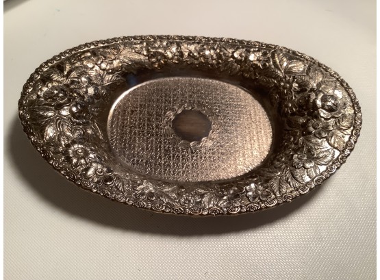 Metal Tray With Floral Pattern