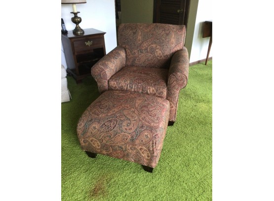 Haining Mellow Furniture Paisley Cushioned Arm Chair And Ottoman