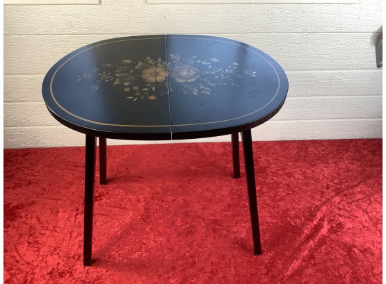 Hitchcock Black Rounded Folding Side Table