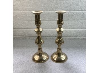 Brass Candle Stick Holders Lot Of 2