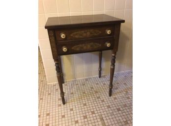 Hitchcock End Table With Two Drawers