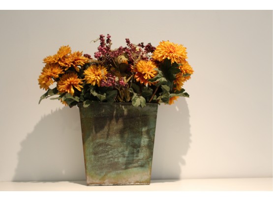 Fall Artificial Flowers With Tin
