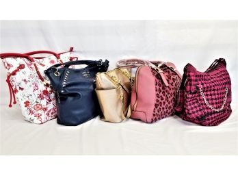 Five Women's Large Handbags With  Accessories  (Lot 4)