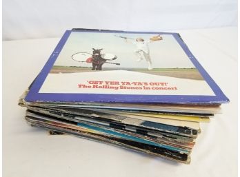 Thirty Vintage Vinyl Records (The Rolling Stones, The Animals, Diana Ross)