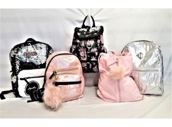 Five Colorful Women's/girls Backpacks NEW