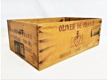 Rustic Oliver De France Wood Crate