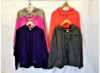 Five Women's Pull-Over Hooded Sweatshirts  Sizes L - 2XL  (Some NWT)