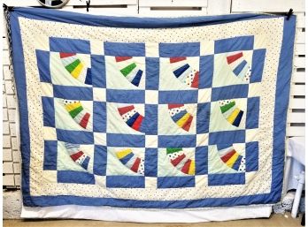 Vintage Unique Colorful Handmade Quilt