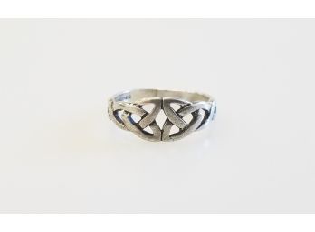 Men's Vintage Silver Celtic Double Trinity Knot Ring