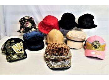 Great Selection Of Ten Women's Various Style Fashionable Hats Lot  NEW   #1