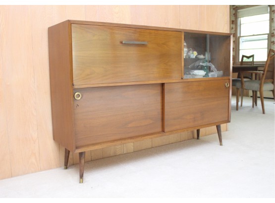 Mid-Century Sideboard With Sliding Cabinets