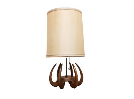 Mid Century Wooden Antler Style Lamp