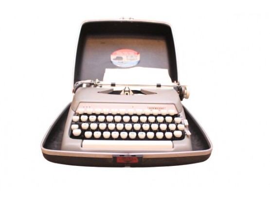 Vintage Sterling Typewriter In Case