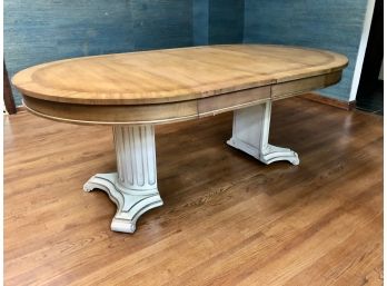 Gorgeous Neo Classical Karges Dining Table Round With 3 -16' Leaves - Vintage