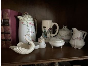 NIPPON CHOCOLATE POT AND OTHER PORCELAINS