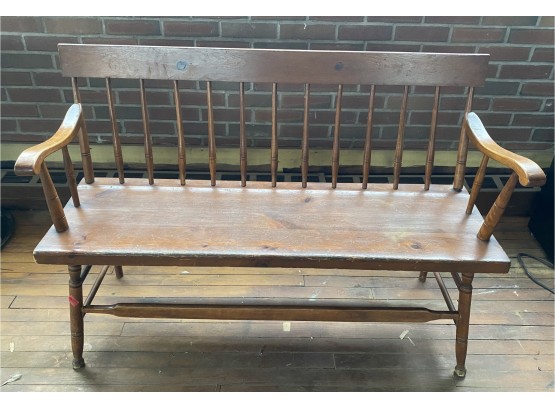 Contemporary Maple Windsor Style Bench