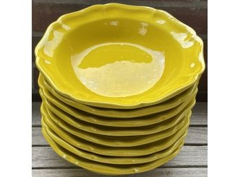 Eight Yellow Italian Bowls