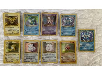 Nine Pokemon Cards