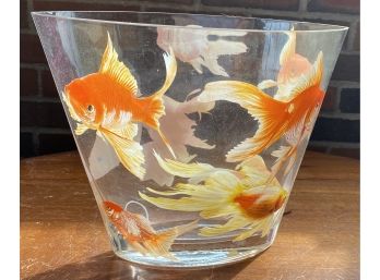 Heavy Glass 'fish' Vase
