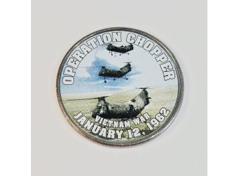 2015 Kennedy Half Dollar Colorized Operation Chopper